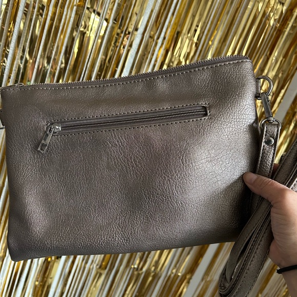 Olivia Miller Studded Clutch - Brown - Picture 2 of 5